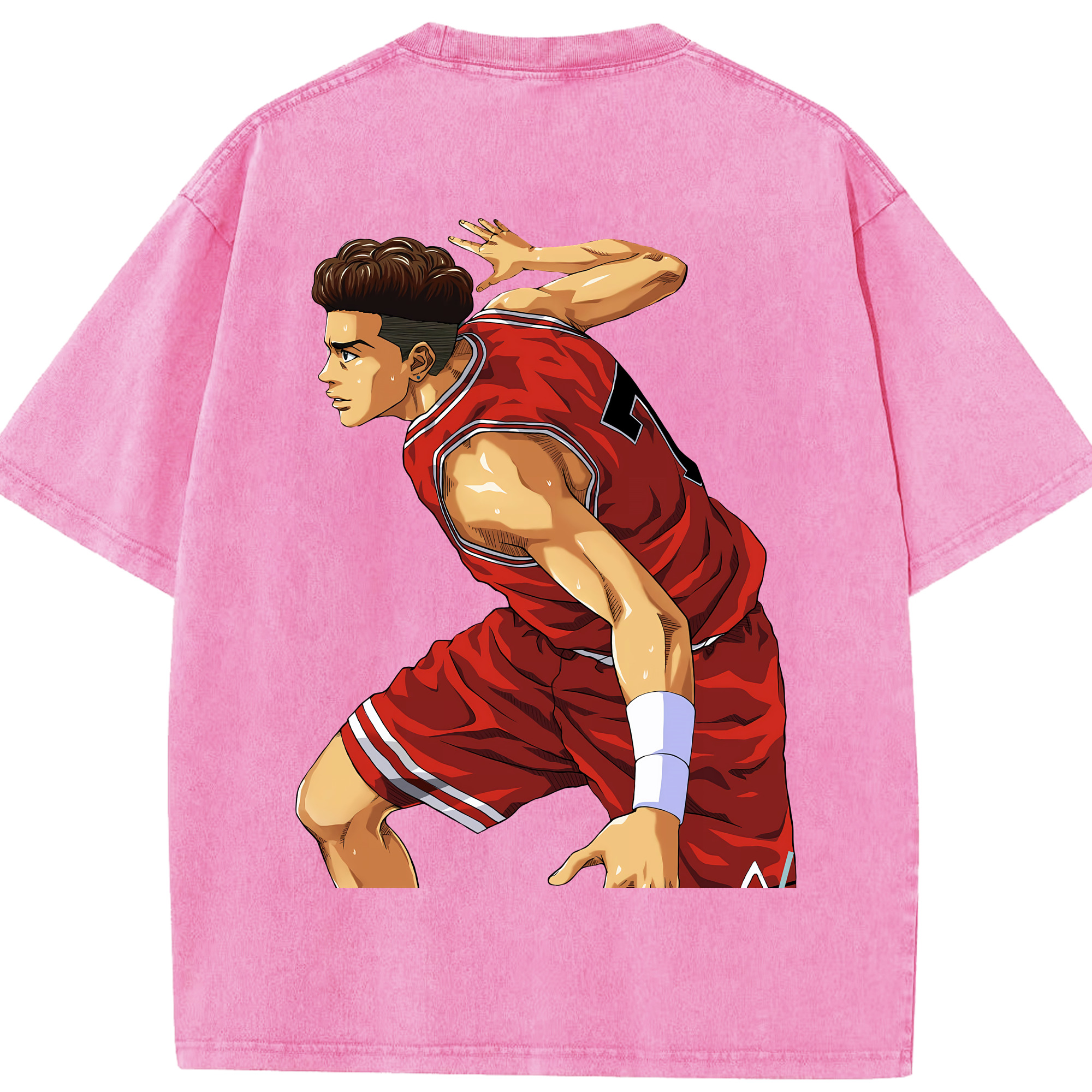 （画像用） SLAM DUNK／スラムダンク 綿100% ヴィンテージ風 半袖Tシャツ（背面プリント）